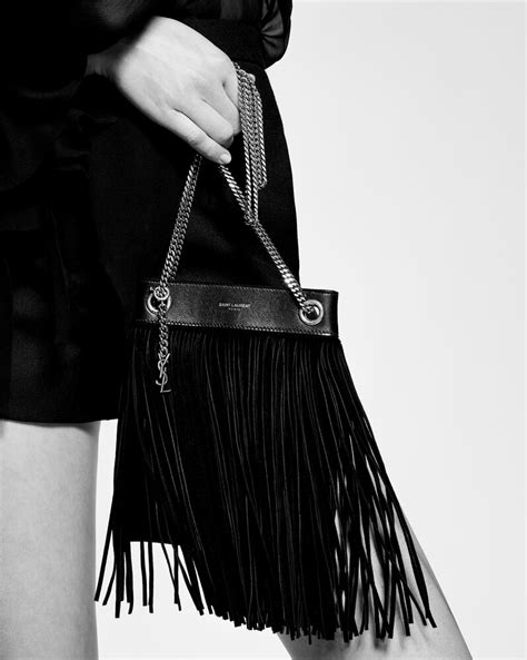 ysl suede fringe|SAINT LAURENT Grace fringed leather.